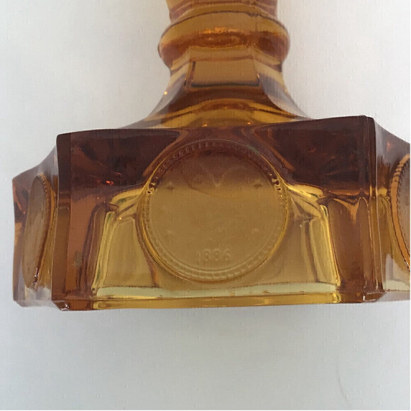 VINTAGE Fostoria 1886 and 1887 Patriot and Liberty Bell Coin Candle Holders - Picture 4 of 7